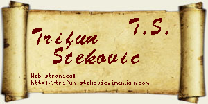 Trifun Steković vizit kartica